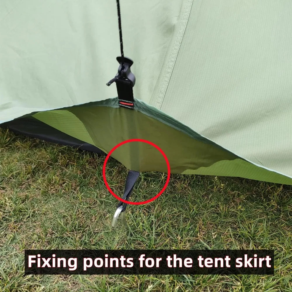 Longeek 2-4 Person Camping Tent 4 Seasons Backpacking Ultralight Easy Up Hot Teepee