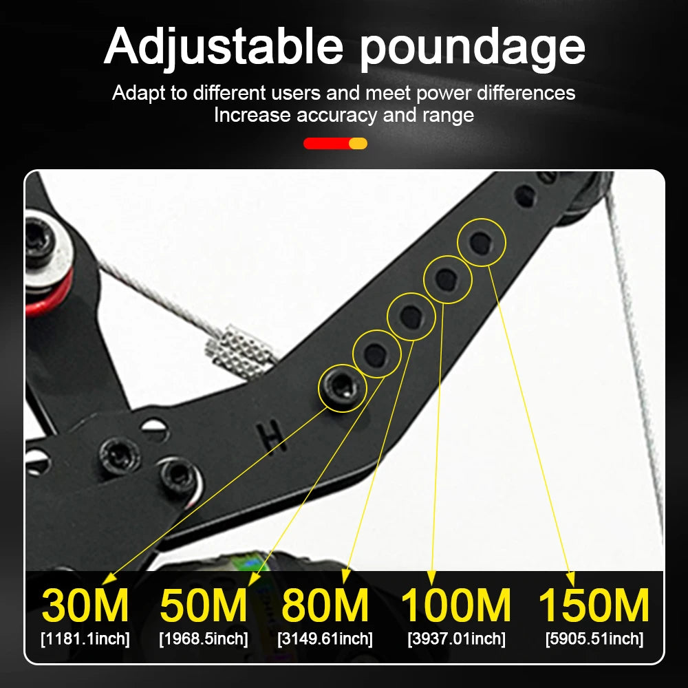 Full Metal New Continuous Fire DragonCompound Bow Steel Ball Shooting Archery Shooting Dual-purpose Bow Qutdoor High-precision