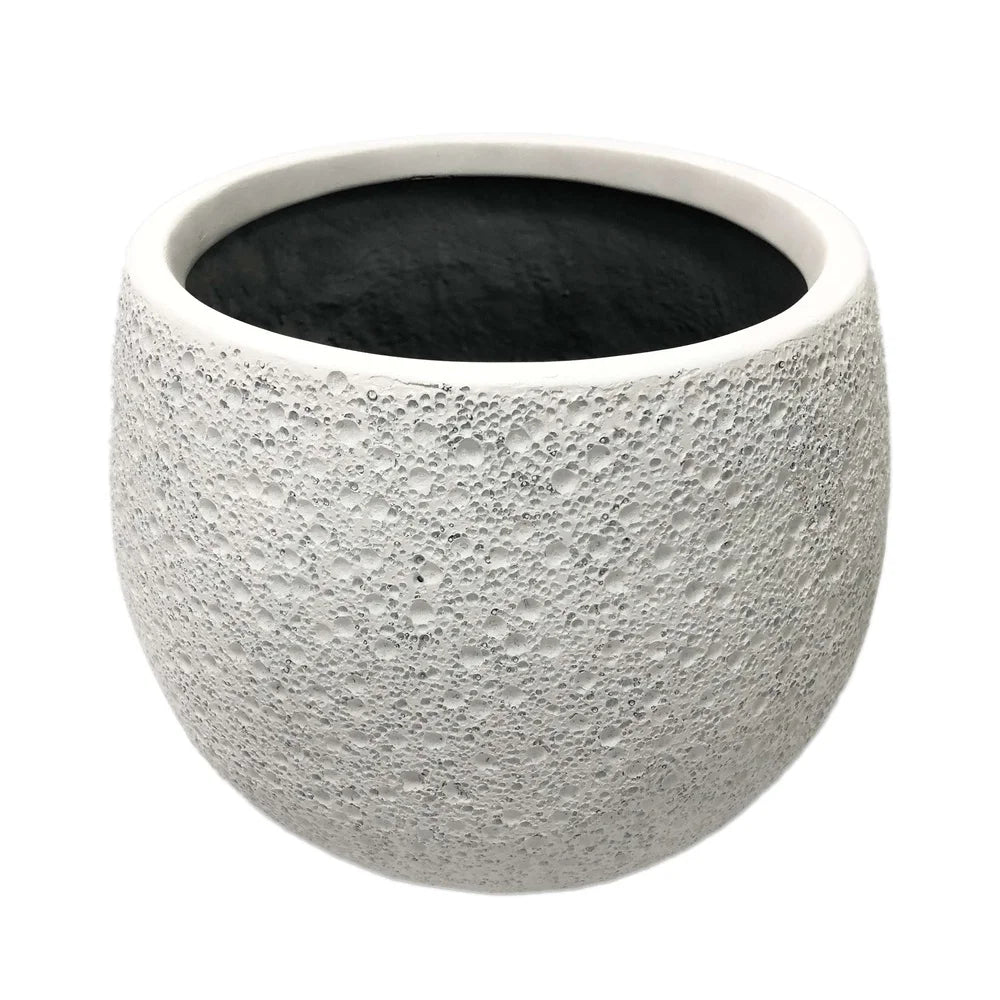 Durable 13 Inch Resin Moon Planter Weatherproof Outdoor Decor with Drainage Holes Unique Round Garden Planter Magical Design