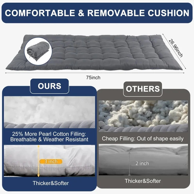 Heavy Duty Folding Camping Cot with Pillow and Mattress