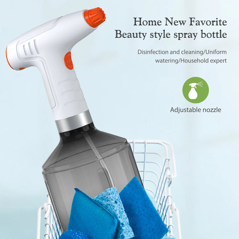 2L Electric Plant Spray Bottle USB Rechargeable Automatic Watering Fogger Spray Bottle Portable Hand-held Garden Sprayer Tools