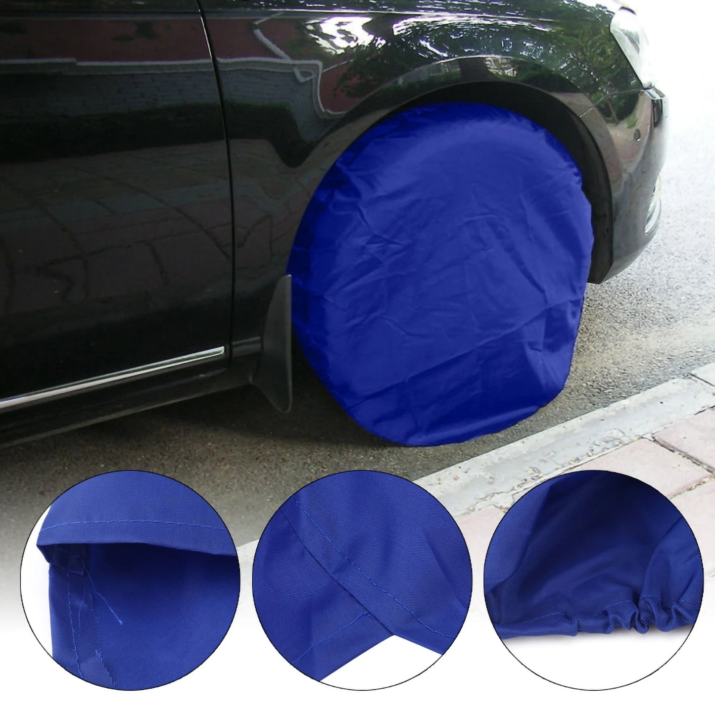 4Pcs 32 Inch Wheel Tire Covers For RV Truck Car Camper Blue