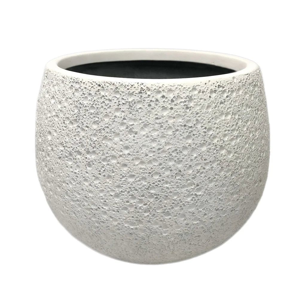 Durable 13 Inch Resin Moon Planter Weatherproof Outdoor Decor with Drainage Holes Unique Round Garden Planter Magical Design