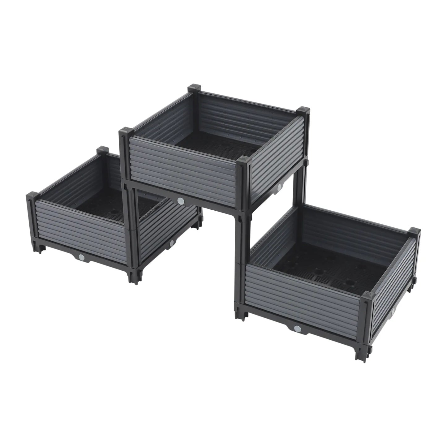 Planter Box Raised Garden Bed with Reinforced Support Rods, Plastic Raised Garden Bed for Vegetables and Flowers