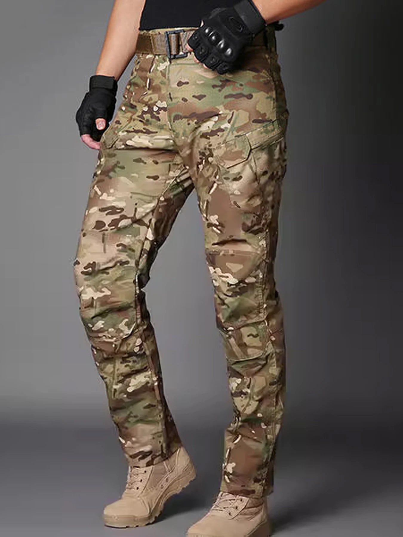 Men Combat Pants With Knee Pads Tactical Cargo Sport Trousers Camouflage Multicam Trekking Hunting Clothes