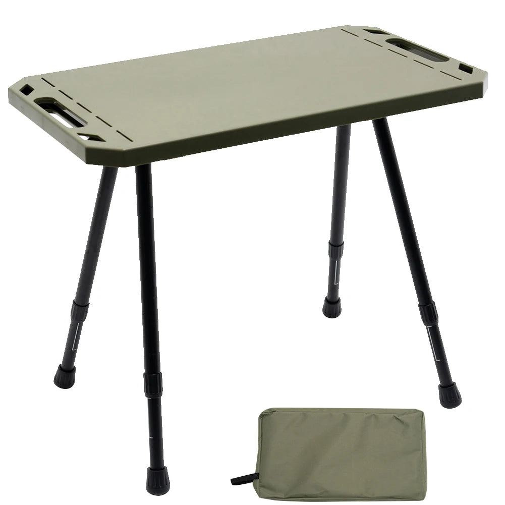 Folding Camping Table Adjustable Height Outdoor Table Aluminium Alloy Beach Table for Outdoor Indoor Picnic BBQ Hiking