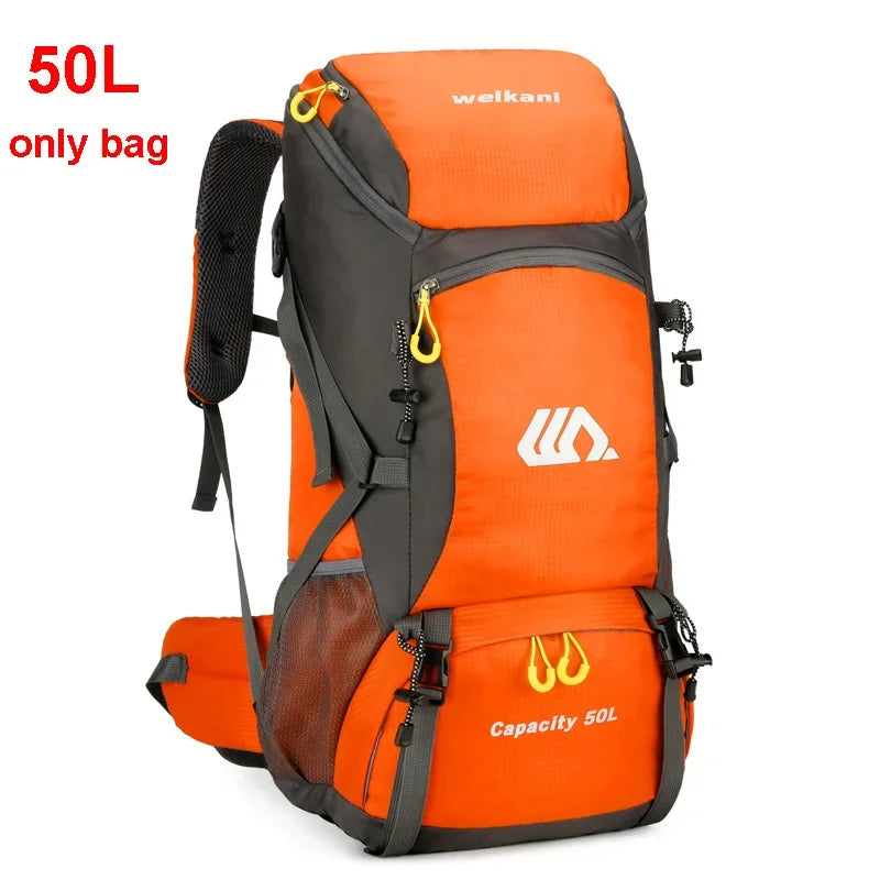50L Travel Backpack Men Large Hiking Bag Tourist Rucksack Waterproof Outdoor Sports Climbing Mountaineering Bag Luggage