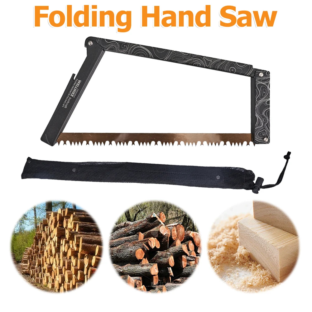 Folding Saw Aluminum Alloy Multifunctional Handsaw Camping Foldable Hand Saw Outdoor Hiking Survival Tools