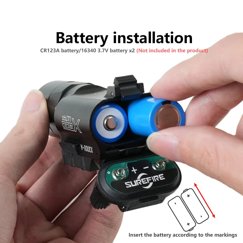 US Warehouse Metal SF X300 X300U Ultra Pistol Scout Light Tactical Rifle Airsoft  Hunting Weapon Flashlight for 20mm Rail