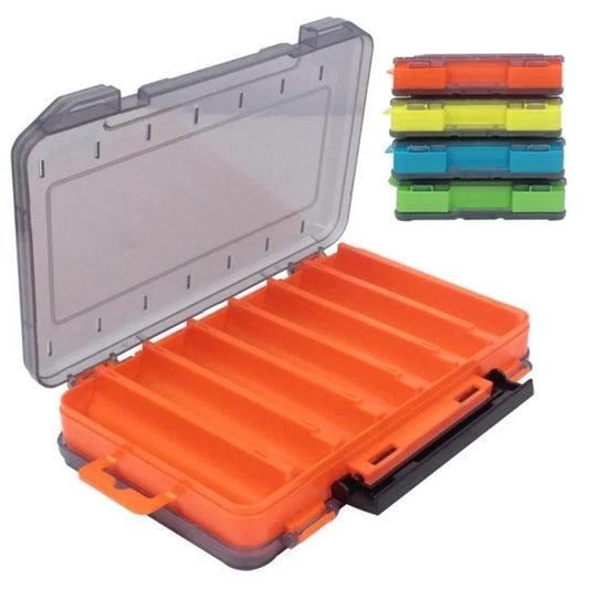Double-Sided Fishing Tackle Storage Box For Spinners Lure Egi Tool Box Artificial Bait Case Fisherman Accessories Organizer