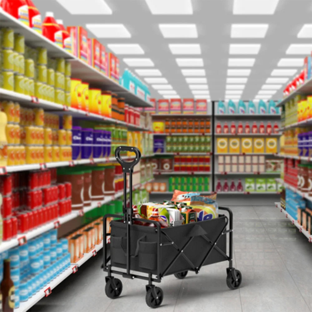 Foldable Garden Wagon Cart Portable Camping Trolley