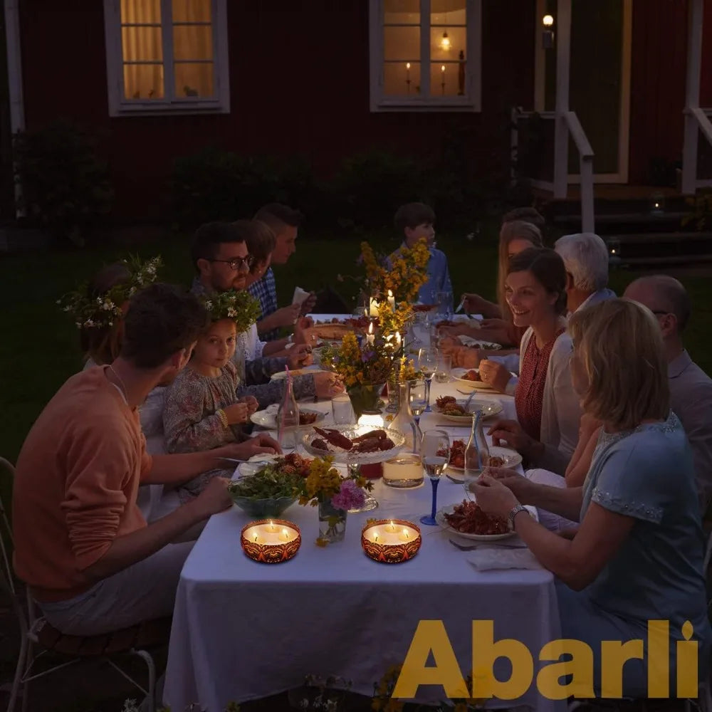 Citronella Outdoor Candle 3 Wick 13.5oz Soy Blue and White