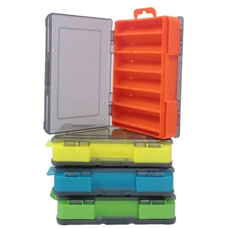 Double-Sided Fishing Tackle Storage Box For Spinners Lure Egi Tool Box Artificial Bait Case Fisherman Accessories Organizer