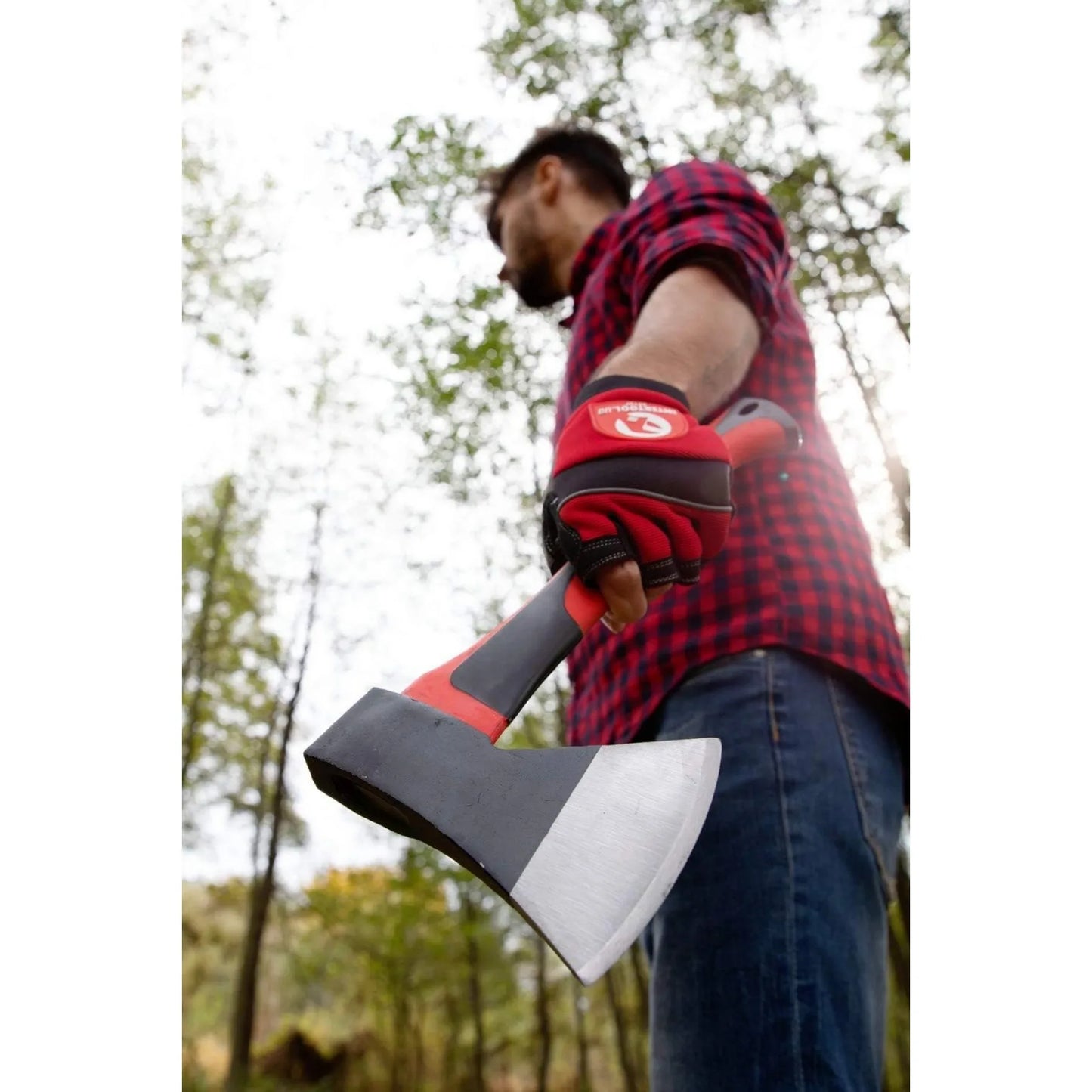 Survival Axe 15 Inch With Shock Absorbing Fiberglass Handle