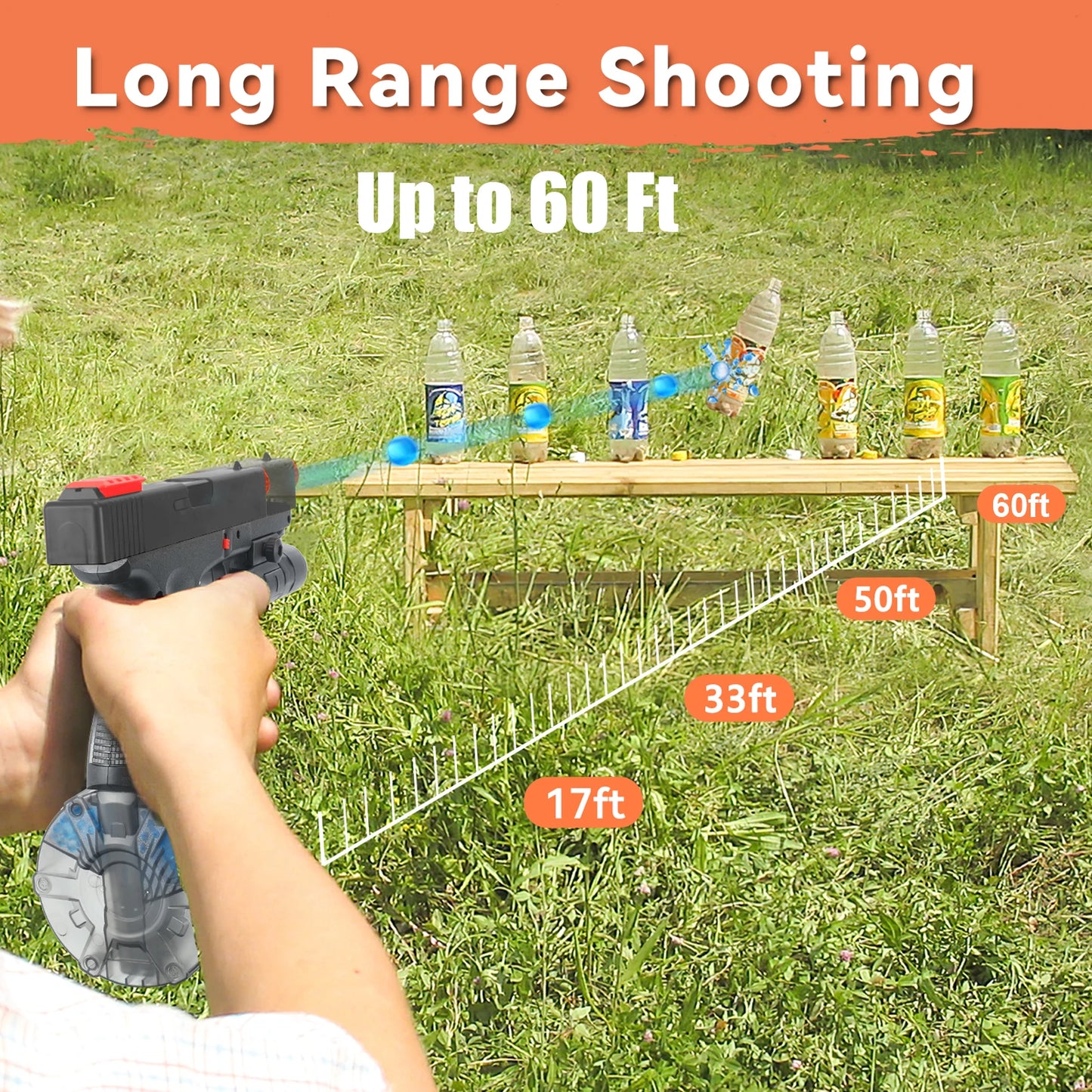 Dual Mode Electric Gel Balls Pistol Toy Water Blaster Gun