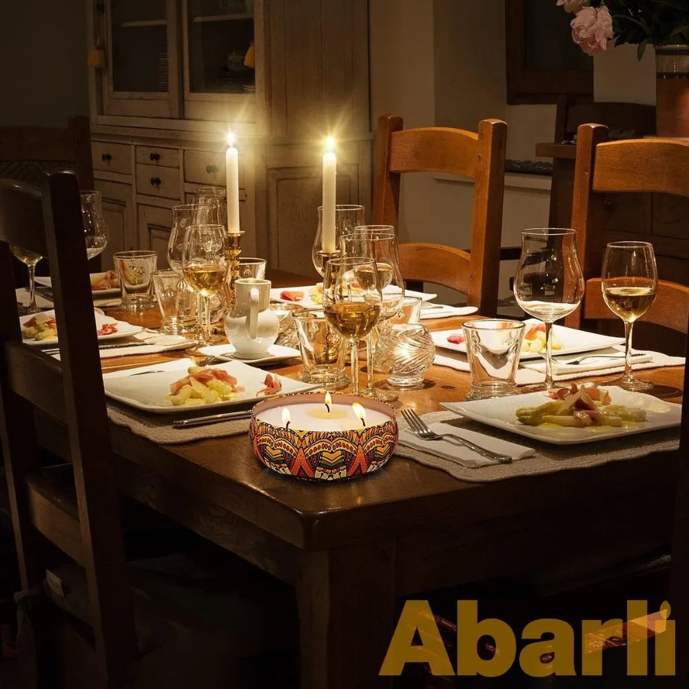 Citronella Outdoor Candle 3 Wick 13.5oz Soy Blue and White