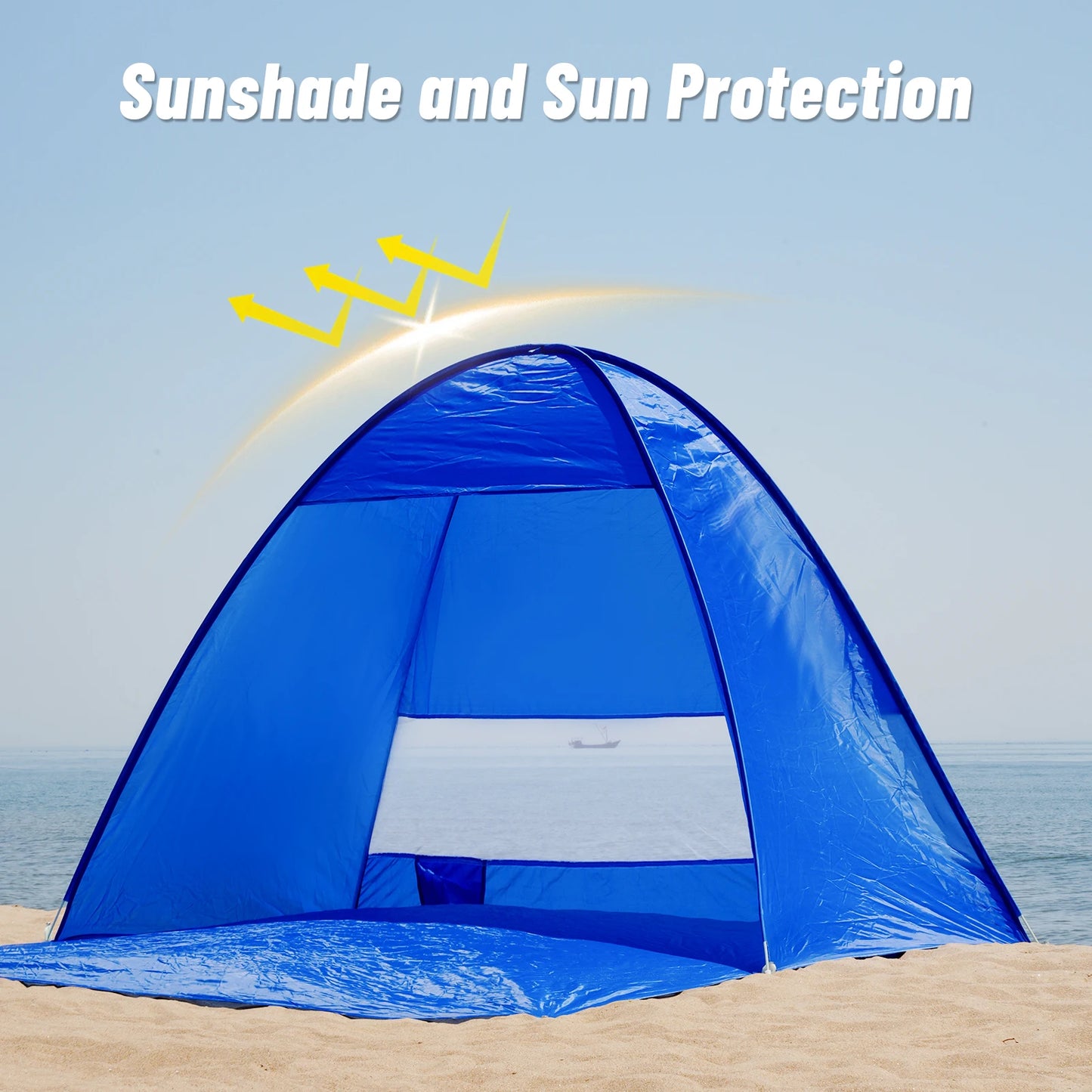 Pop-up beach tent,with handbag - compact folding design, suitable for outdoor hiking,picnicking, and travel