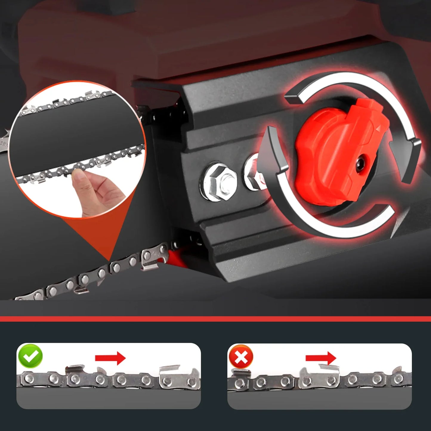 42V Cordless Chainsaw 16 Inch Brushless 1350W Dual Battery