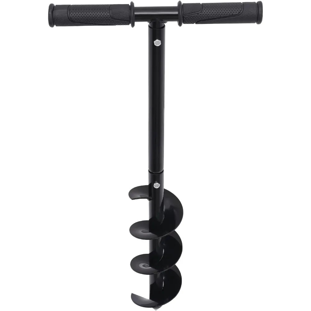 T-Shaped Garden Auger Drill Bit for Planting Manual Post Hole Digger Spiral Drill Planter for Gardening Lawn Care Fence Holes