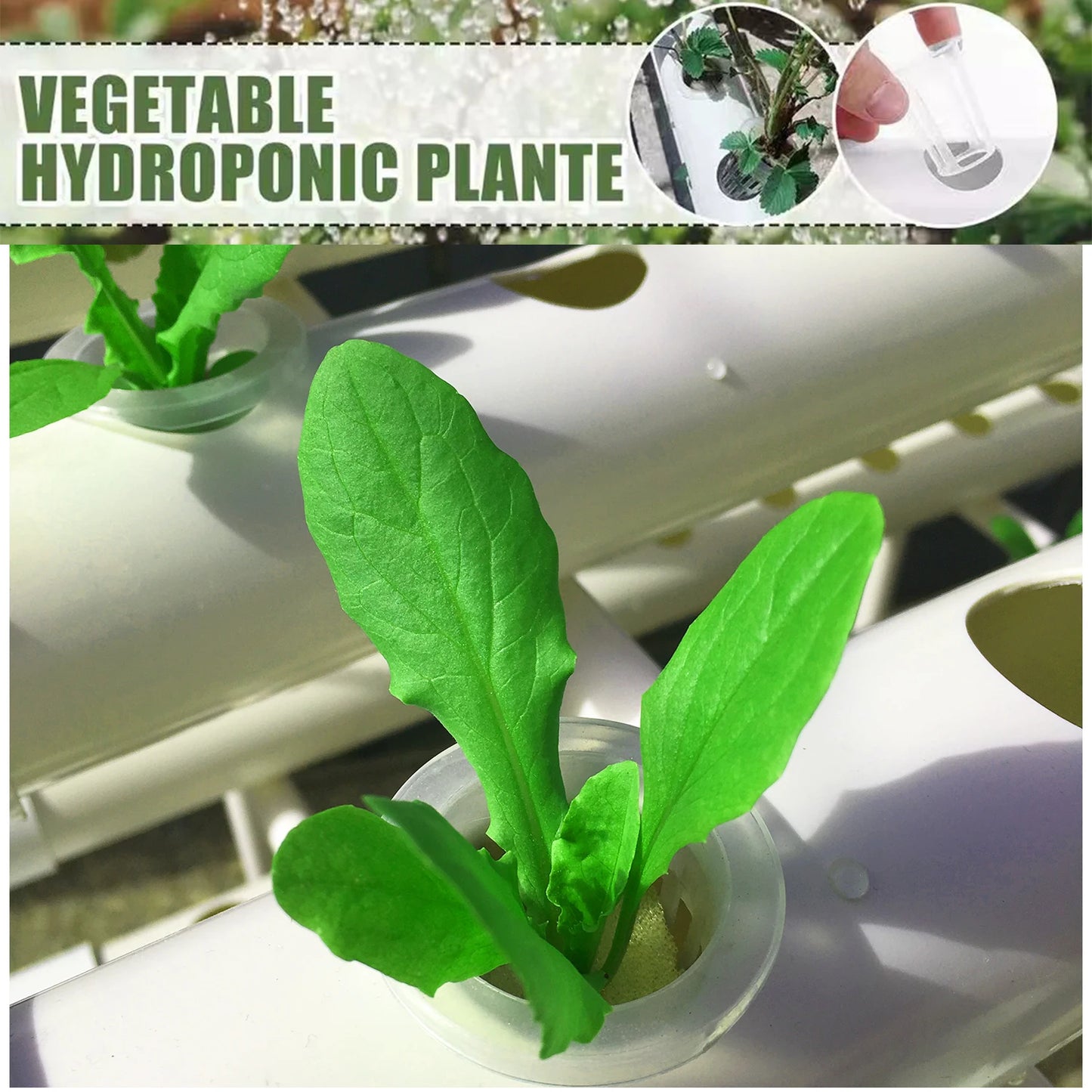 Hydroponics Growing System Kit,BHTNYOO 3 Layers/108 Sites Hydroponic Garden Vegetables and Herbs PVC-Pipe Cultivation Equipment