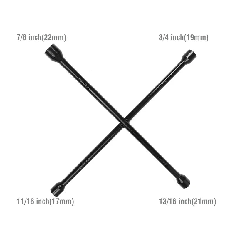 20 Inch Lug Wrench Carbon Steel 4 Way Tire Changing Tool Heavy Duty Rustproof Cars Trucks SUVs