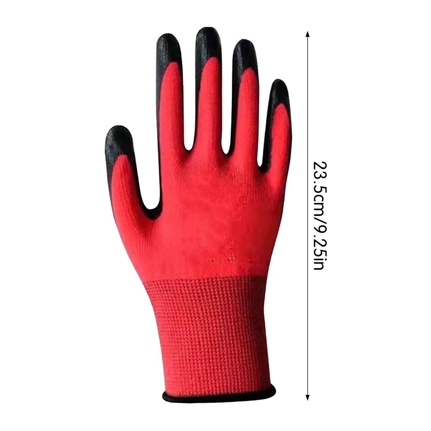 12pcs Garden Glove sets black red Non-slip Multi Use Safety Work Gloves Abrasion-resistant Nitrile Latex Gloves kit