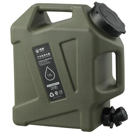 12L Camping Water Container Large Capacity No Leakage BPA Free Camping Water Tank for Camping Hiking