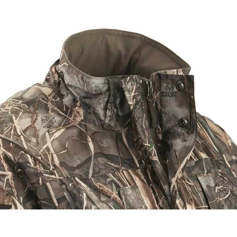 Guide Gear Men’s Waterfowl Hunting Camo Jacket Waterproof and Insulated Mossy Oak