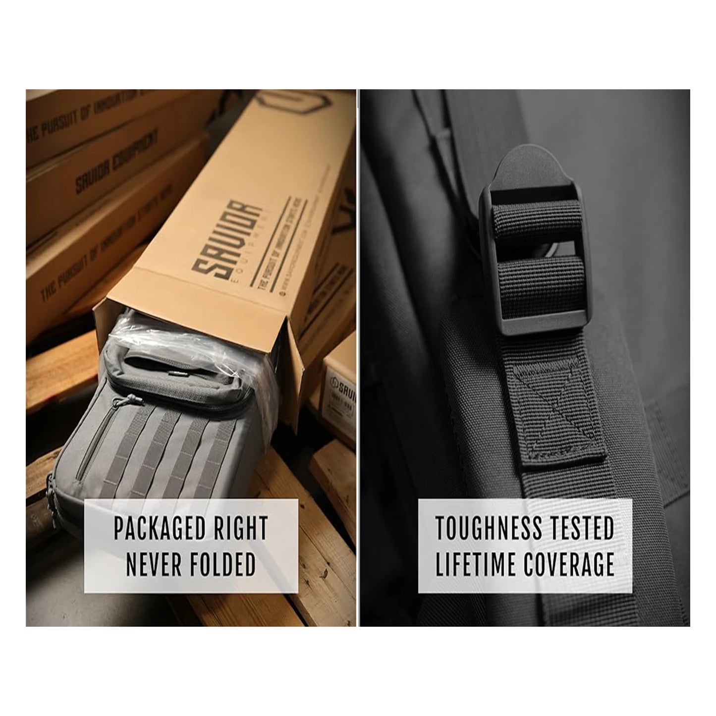 Classic Tactical Double Long Gun Pack Pistol Transport Case with Backpack Strap Lockable Compartment for Outdoor Hunting