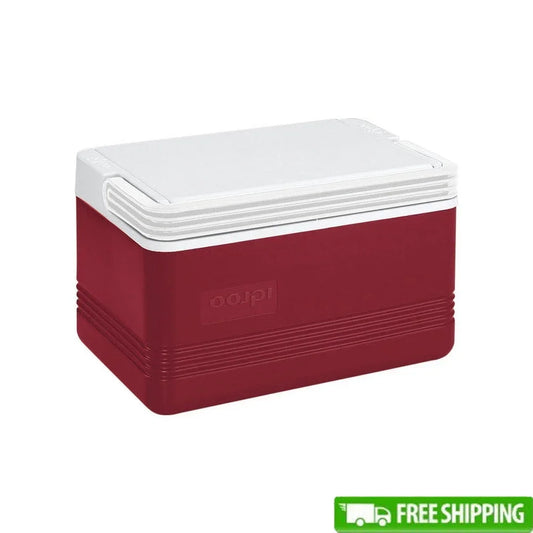 Compact 5 Quart Personal Cooler Car Golf Stadium Perfect Lunch Picnic Built-in Handle Tray Cup Holder Space Efficient