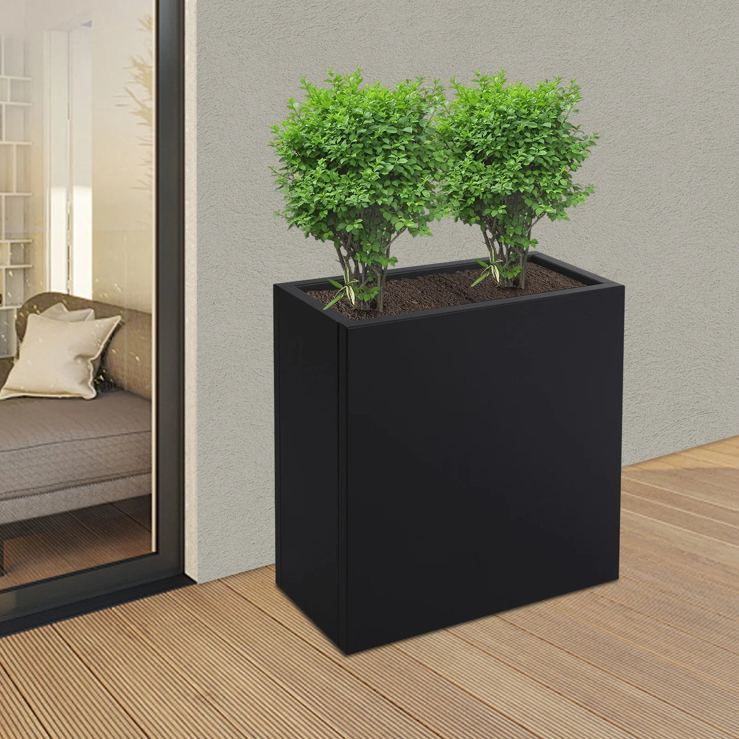 Flowers Planter Box Rectangular Flower Pot Box, Plants Planter-Box for Gardens, Halls, Patios 52.07*25.4*55.88cm/20.5*10*22in