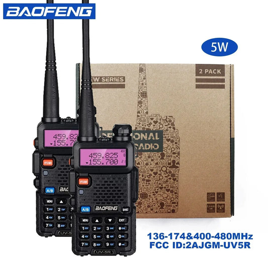 Baofeng UV5R 2 Pack Dual Band Two Way Radio 5W Long Range