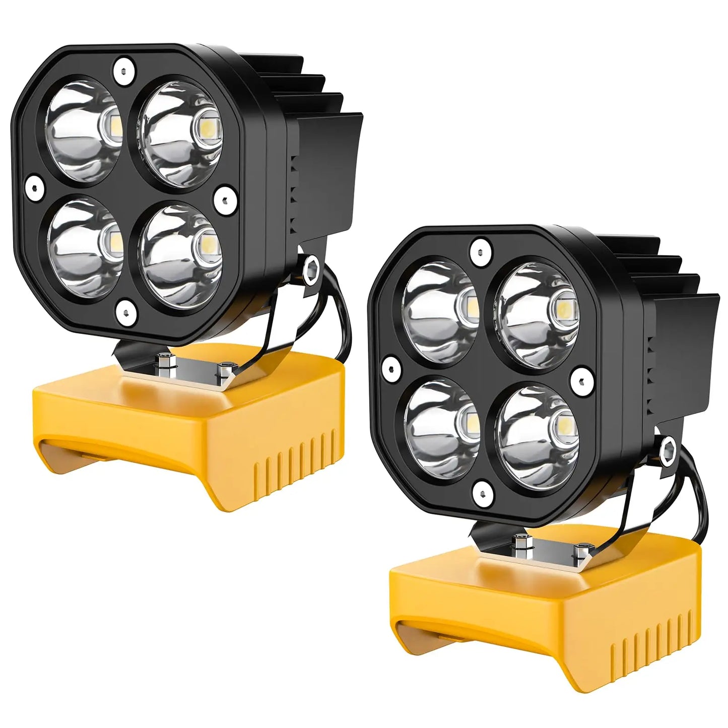 Kzreect 40W 6000LM Portable LED Work Light, for Dewalt 20V Battery, Cordless Work Light for Camping and Emergency Backup