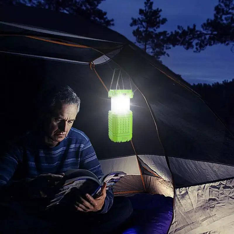 Solar Camping Light Bright Solar-Powered Camping Light Rechargeable 3000Mah Waterproof Portable Lantern For Travel Backpacking