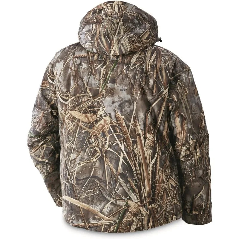 Guide Gear Men’s Waterfowl Hunting Camo Jacket Waterproof and Insulated Mossy Oak