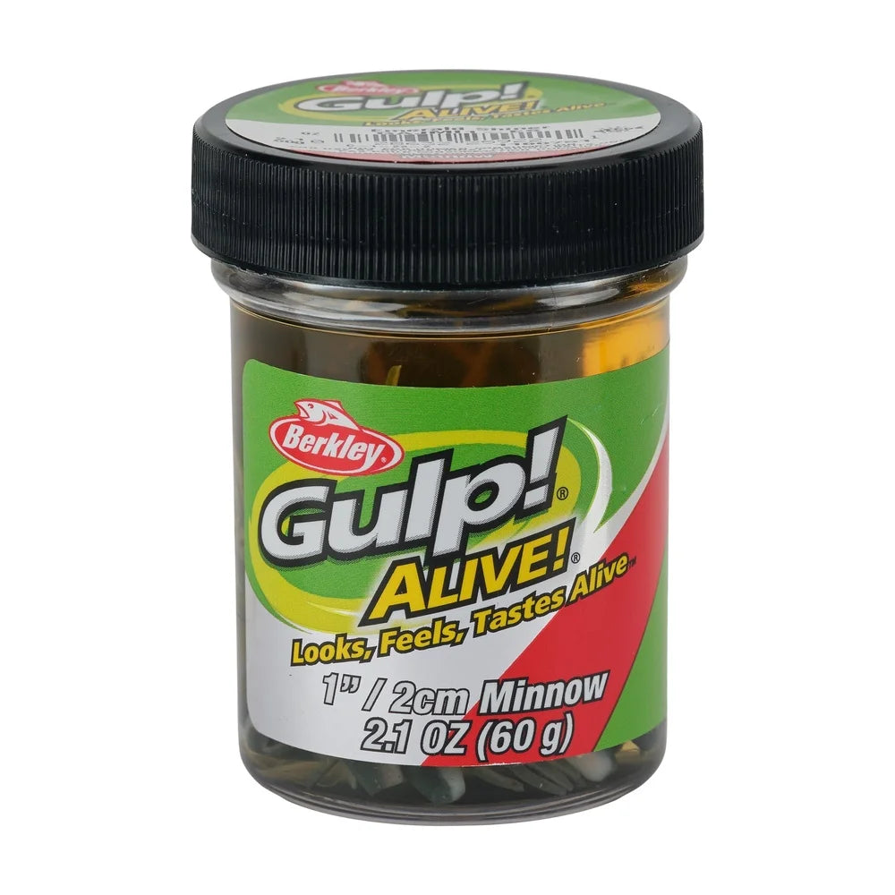 2 Pack Gulp Alive Minnow Lifelike Bait Enhanced Scent Durable Convenient Fishing Attractant Rechargeable Solution Freshwater