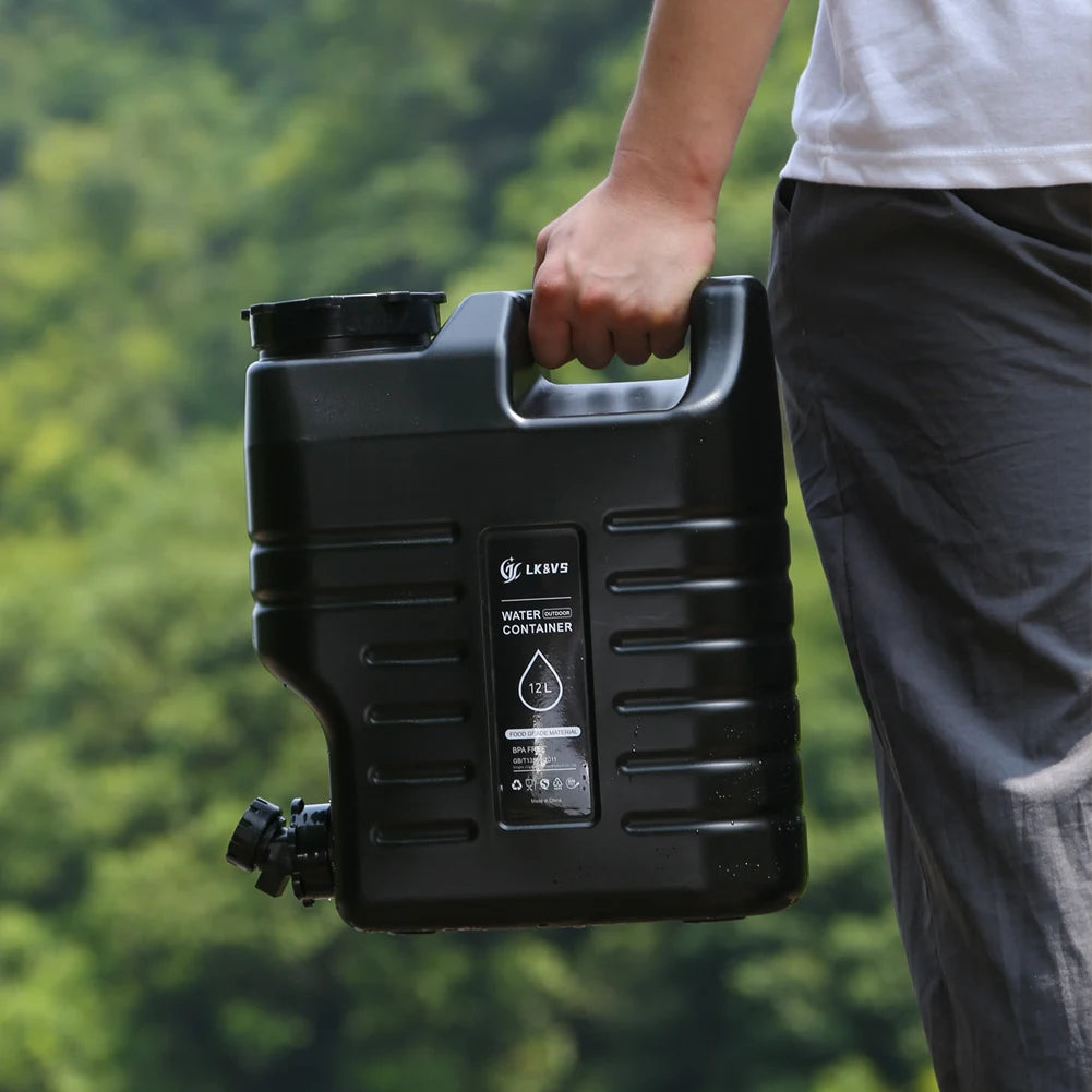 Camping Water Bucket Cover with Faucet Water Storage Container Lid Leak-Proof Water Tank Lid for Camping Hiking