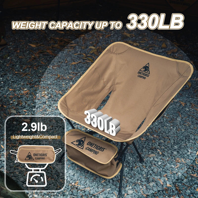 OneTigris Tigerblade Chair Foldable Outdoor Chair Triangle Framed Compact Portable Backpacking Chair