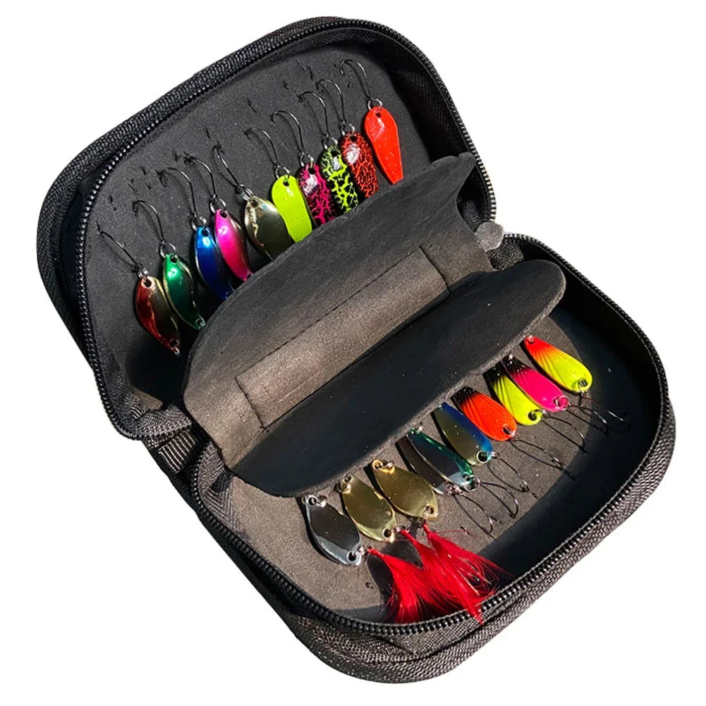 5/10/16/20pcs Fishing Spoons Lures Baits Set for Trout Bass Casting Spinner Fishing Bait with Storage Bag Case