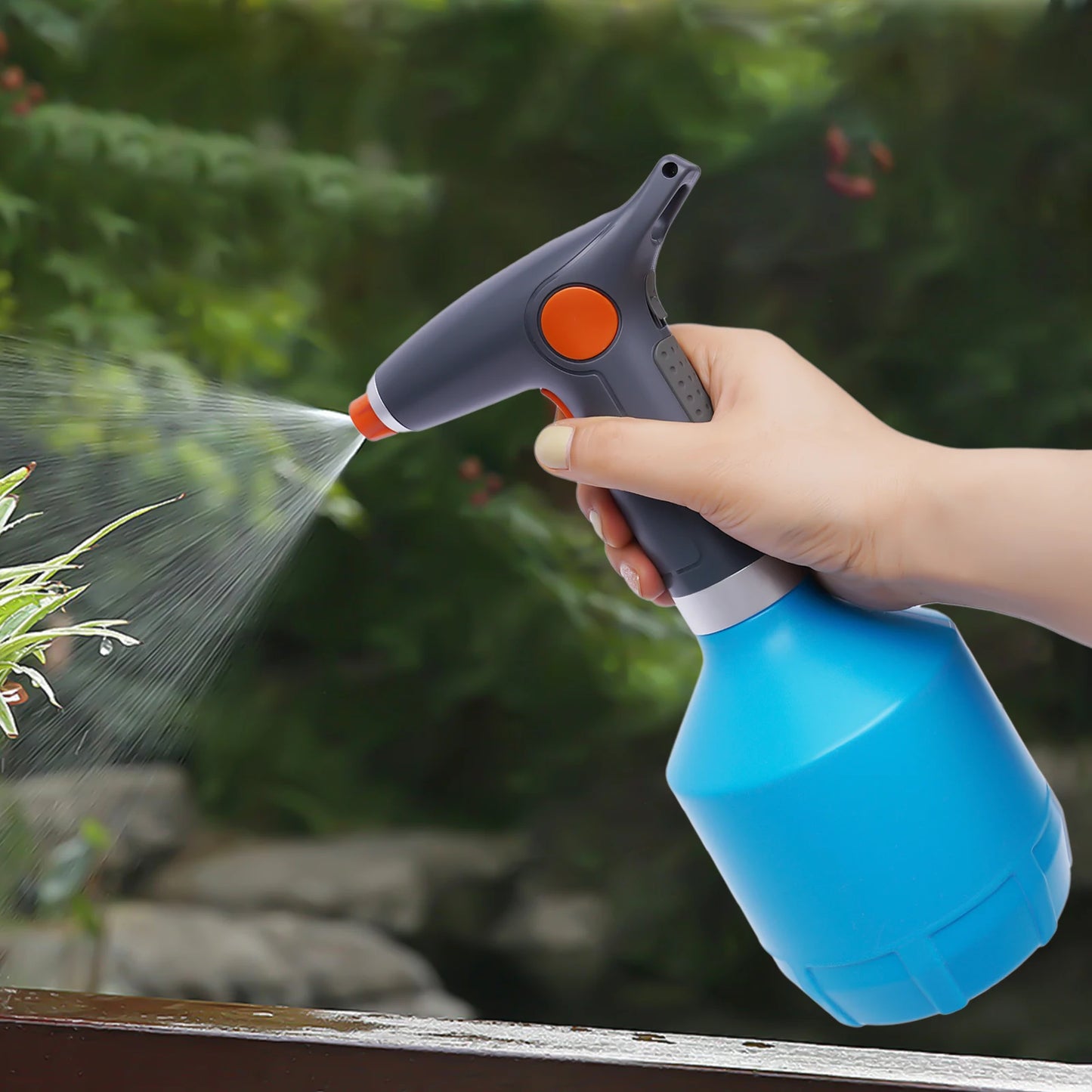 1000ML Electric Plant Spray Bottle Electric Watering Can High Pressure Garden Sprayer W/ 2000mah Battery Rechargeable