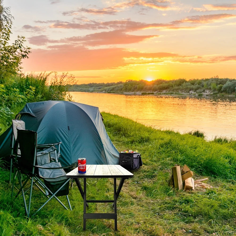 Adjustable Height Portable Folding Camp Side Table Lightweight Stowable Outdoor Indoor Picnic Tailgating Pool Party RV Use