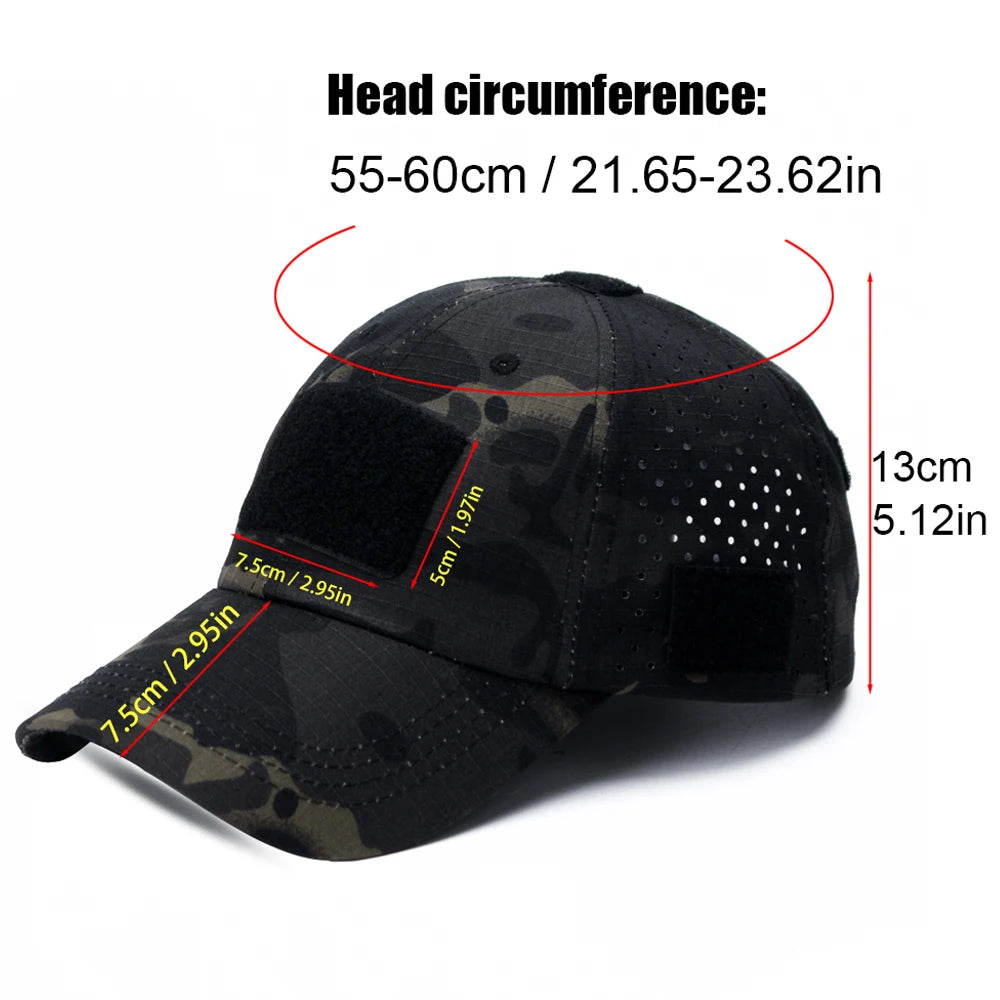 Unisex Camouflage Outdoor Baseball Cap Breathable Sun Protection Hat For Hunting