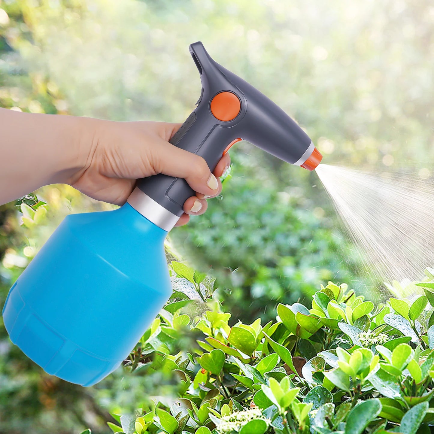 1000ML Electric Plant Spray Bottle Electric Watering Can High Pressure Garden Sprayer W/ 2000mah Battery Rechargeable