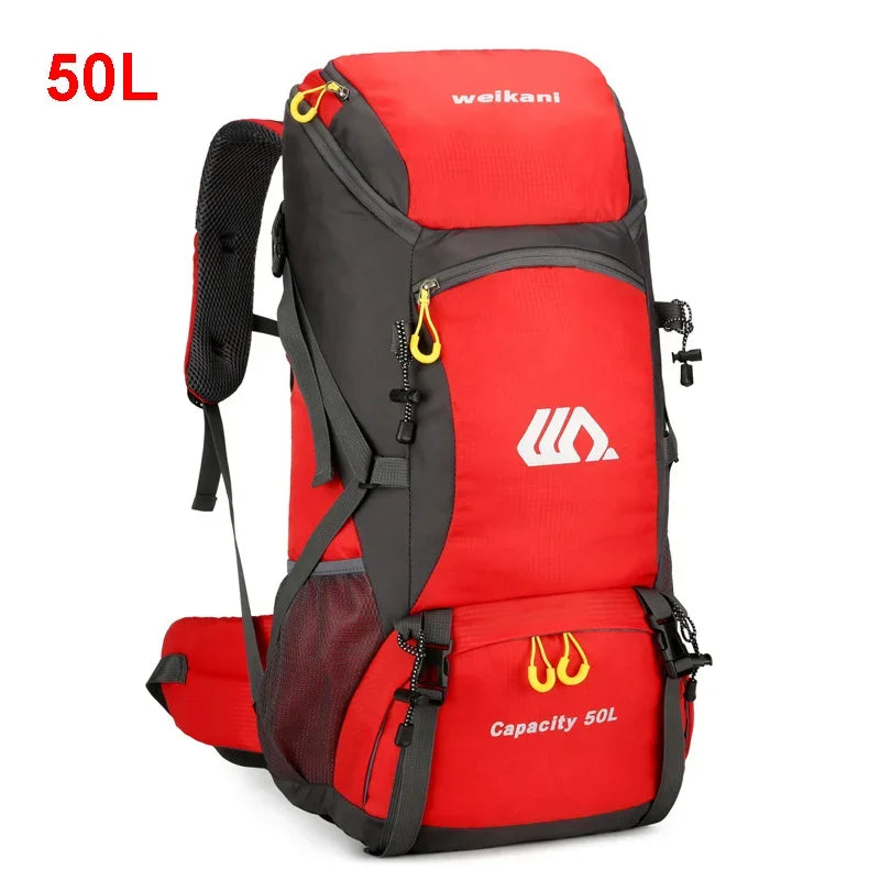 50L Travel Backpack Men Large Hiking Bag Tourist Rucksack Waterproof Outdoor Sports Climbing Mountaineering Bag Luggage