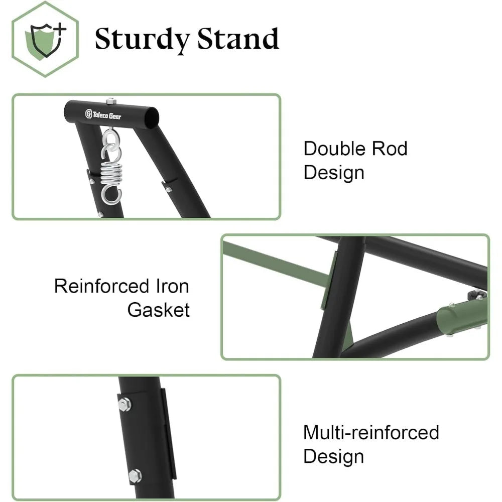 C Type Hammock Chair With Stand For Balcony Patio 300 Lb