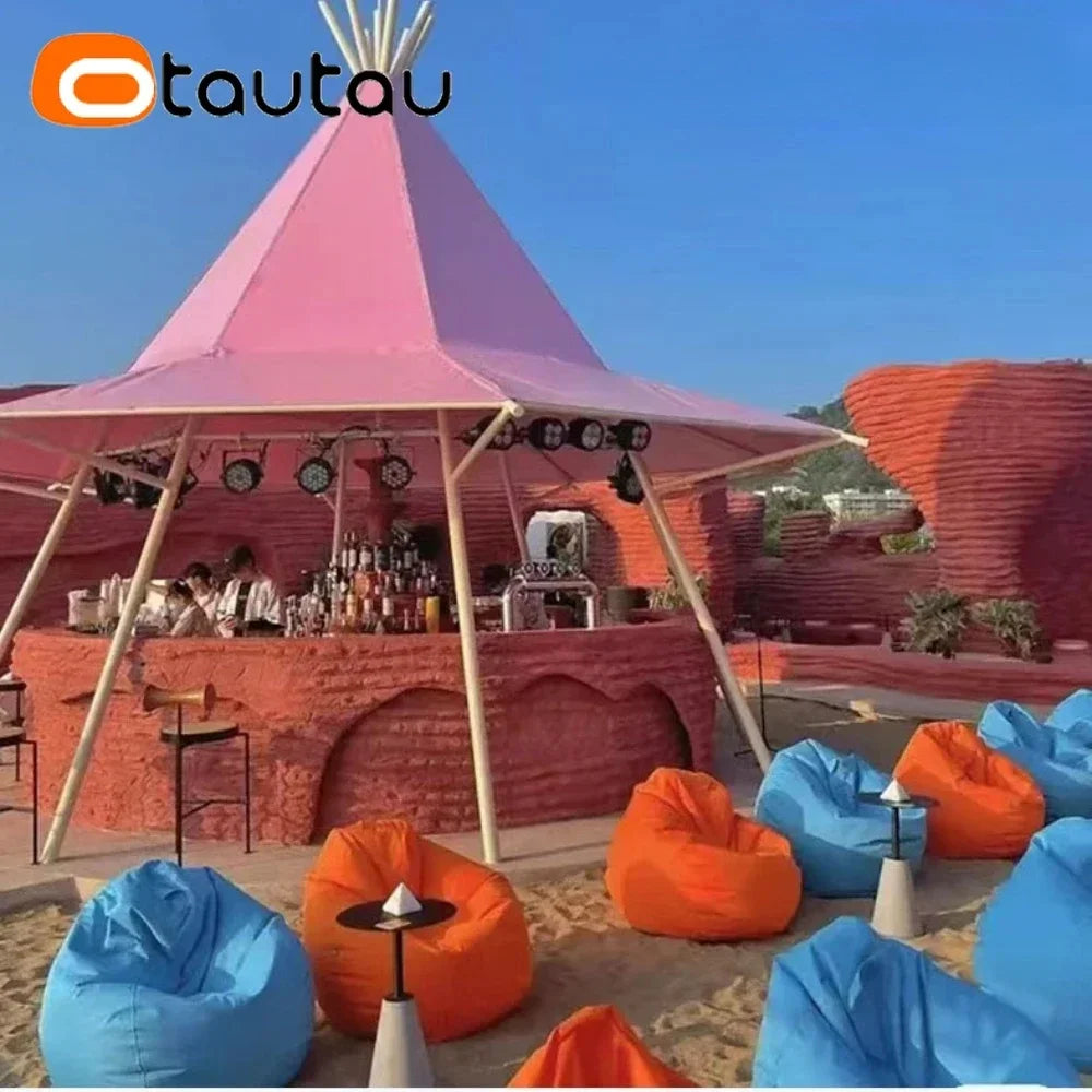 OTAUTAU 70cm Waterproof Bean Bag with Filler Outdoor Garden Beach Camping Swimming Pool Floating Beanbag Pouf Chair Oxford DD022