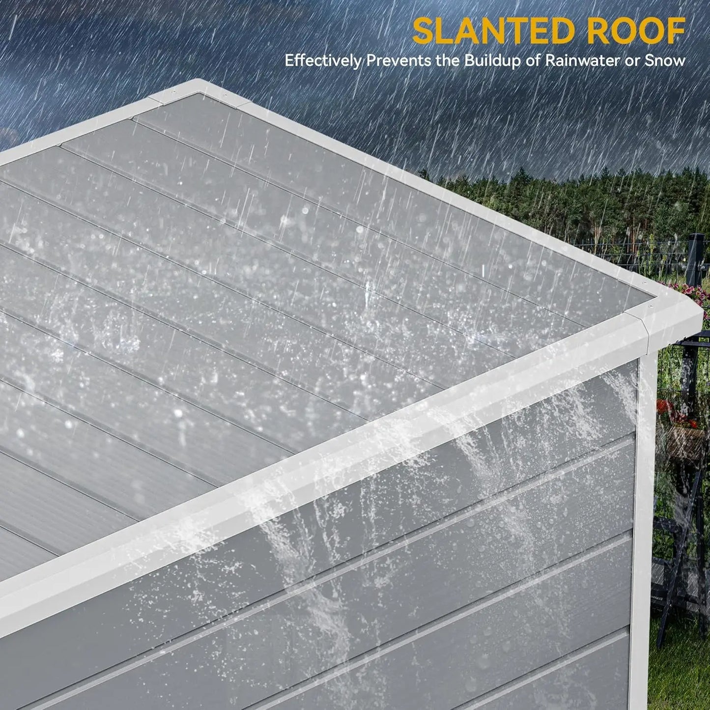 Plastic Outdoor Storage Shed All Weather With Windows 5x3ft