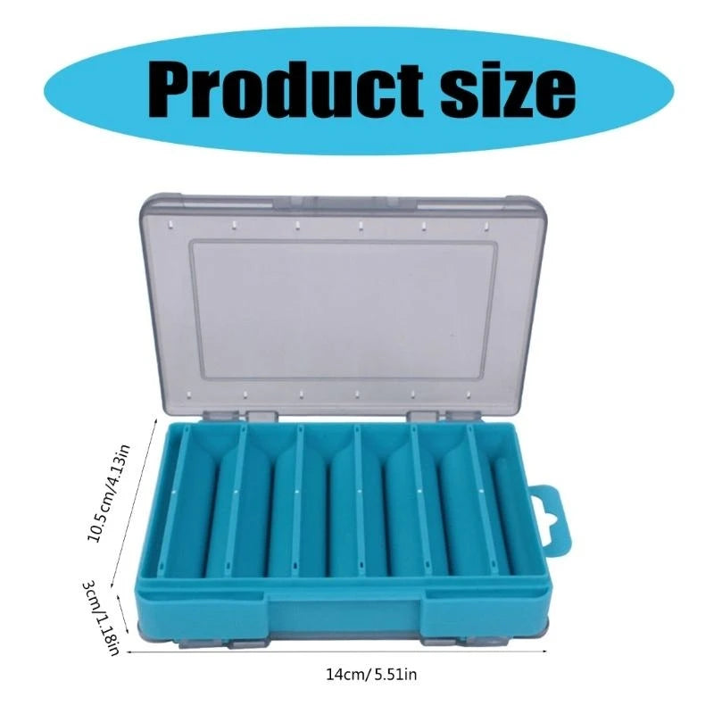Double-Sided Fishing Tackle Storage Box For Spinners Lure Egi Tool Box Artificial Bait Case Fisherman Accessories Organizer