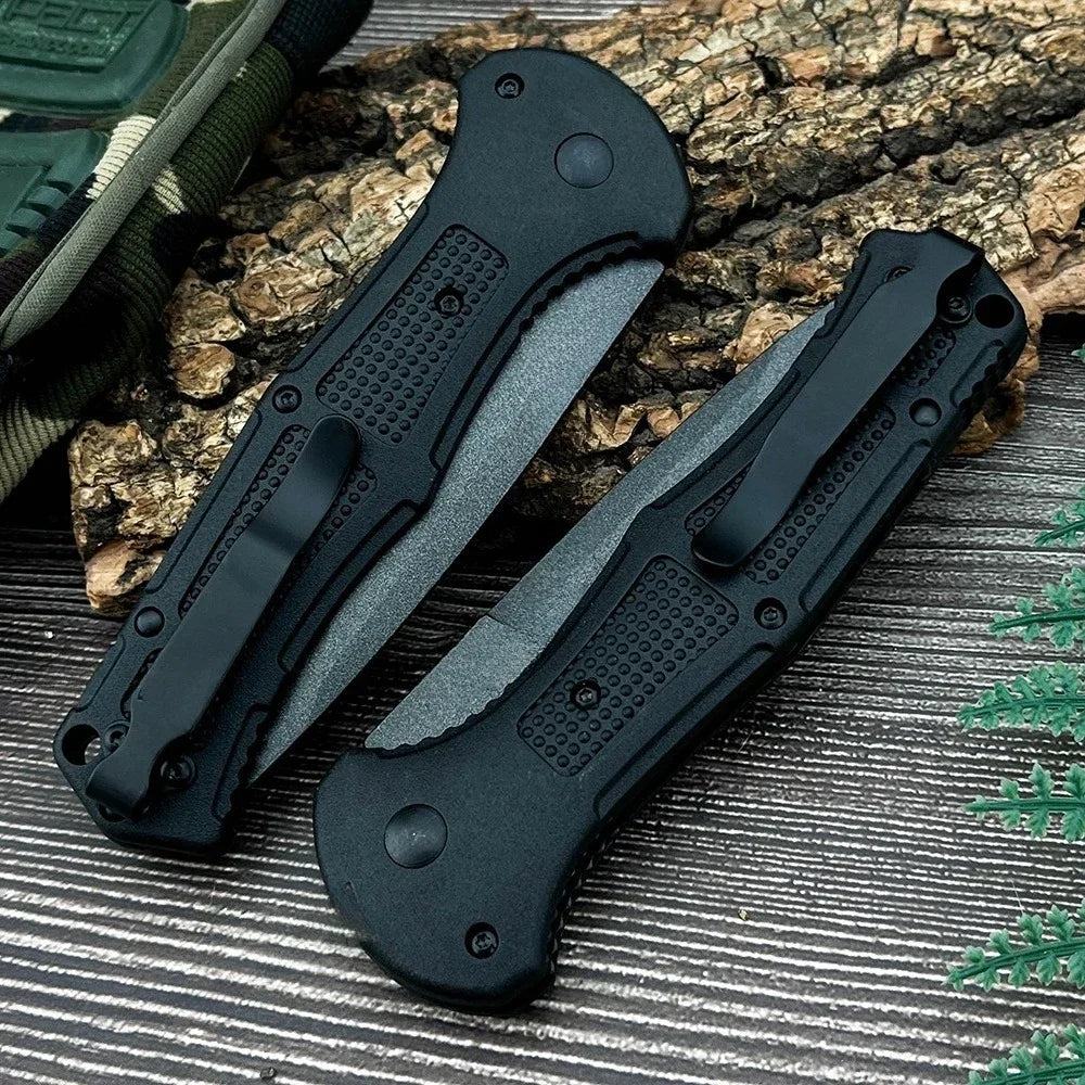EDC Folding Knife D2 Steel Blade Nylon Fiber Handle Flipper