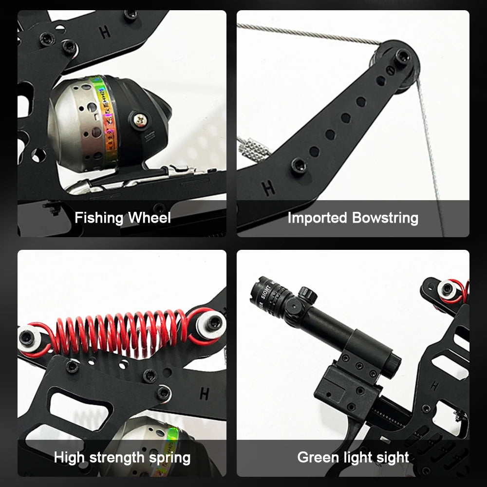 Full Metal New Continuous Fire DragonCompound Bow Steel Ball Shooting Archery Shooting Dual-purpose Bow Qutdoor High-precision